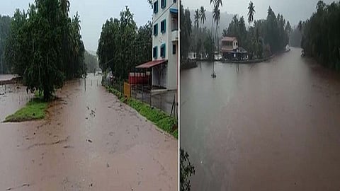 Traffic was disrupted due to flooding in ratnagiri pawas