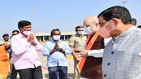 central home minister amit shah is on belgaum tour entry in belgaum