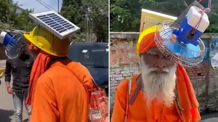 Video Viral : 'जुगाड वाले बाबा'; अनोख्या हेल्मेटची सोशल मीडियावर चर्चा