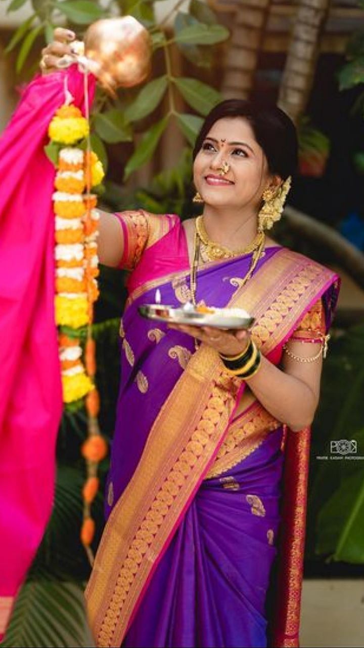 गुढी पाडवा! हास्यजत्राफेम रसिकाचं सोज्वळ रुप पाहाच : Rasika Vengurlekar