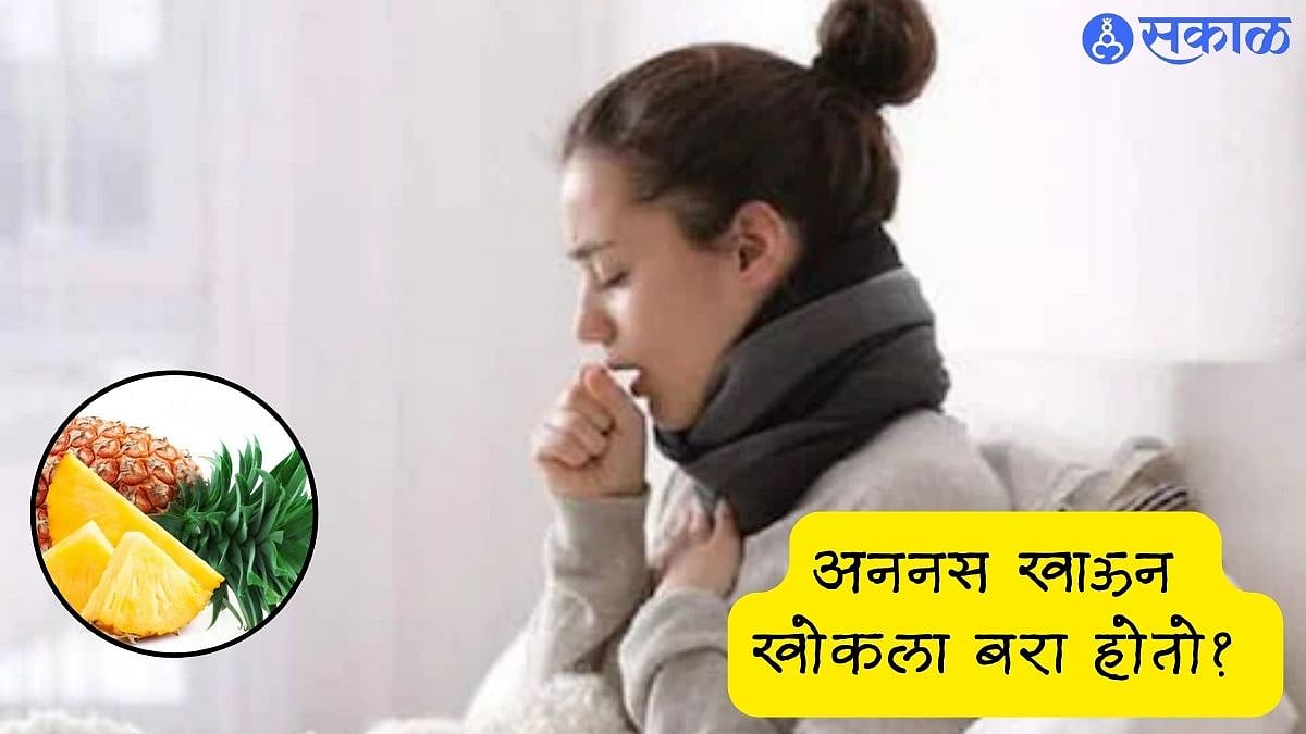 Remedies For Dry Cough खरं की काय! अननस खाऊन खोकला बरा होतो? Remedies For Dry Cough home