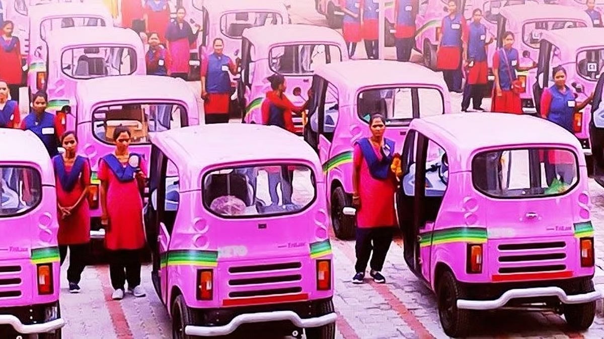 ‘पिंक ई-रिक्षा’ pink e-rickshaw scheme womens girls employment creation ...