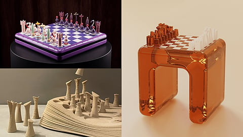 chess boards as centerpieces 