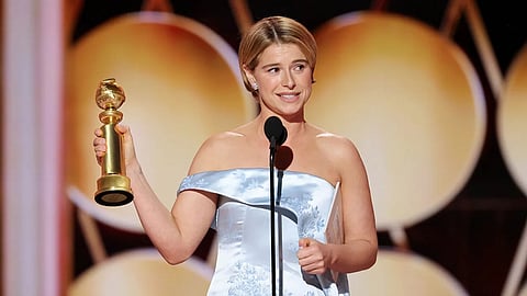 Jessie Buckley wins the award for Best Actress (Drama) at the Golden Globe Award 2026