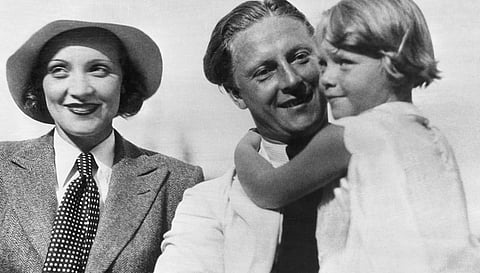 Marlene Dietrich. Mr and Mrs. Rudolph Sieber and their daughter, Maria, circa 1931. 