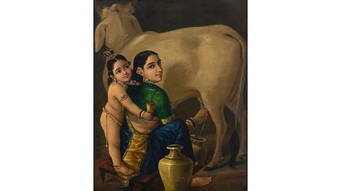 Raja Ravi Varma "Yashoda and Krishna"