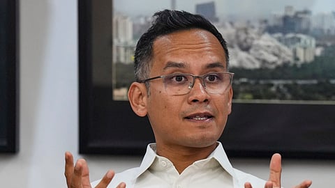 Congress leader Gaurav Gogoi during an interview with PTI