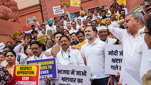 INDIA bloc MPs to march from Parliament to ECI office tomorrow 
