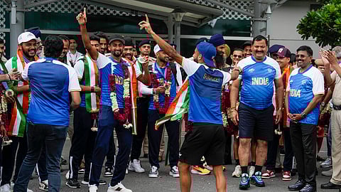 Harmanpreet Singh and team celebrate Olympic bronze at homecoming