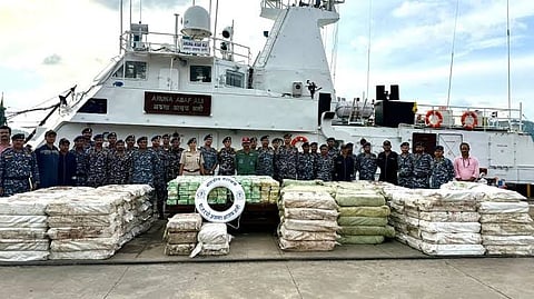 5,500 kg of Methamphetamine seized from trawler near Andamans is biggest drug haul by ICG
