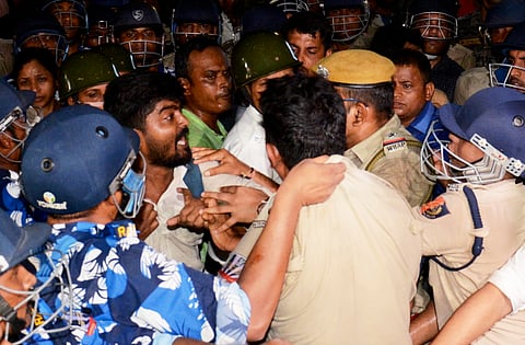 Everyone has the right to protest, but protests should not be given political colour', says Mamata