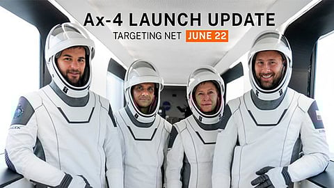 Axiom-4 mission rescheduled launch to June 22
