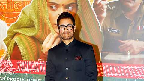 Bollywood actor Aamir Khan during a screening of the film 'Laapataa Ladies', in Mumbai