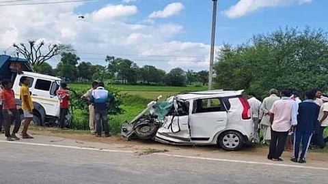 Four die as car rams into truck in Rajasthan's Dausa
