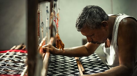 With rapid urban migration and the escalating threat of climate change, the role of the traditional weaver at his loom becomes more than just symbolic