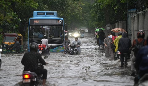 Unrelenting rain, severe waterlogging and traffic snarls paralyse Delhi; IMD issues 'red' alert

