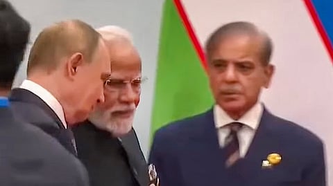 Pakistan PM Shehbaz Sharif’s embarrassing run at SCO as Modi, Putin walk past
