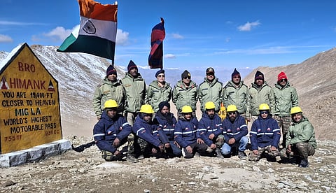 BRO sets a new world record by constructing world's highest motorable road at Mig La Pass
