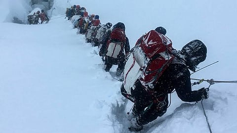 Over 200 climbers stranded after blizzard on Tibetan slopes of Mt Everest, 350 rescued