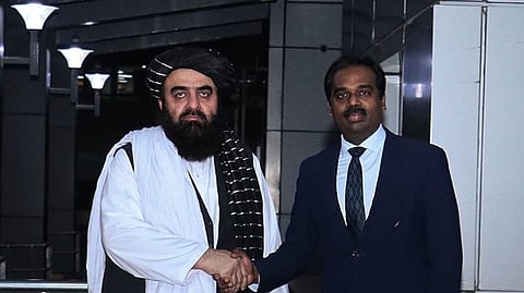 Afghan Foreign Minister Mawlawi Amir Khan Muttaqi arrives in India