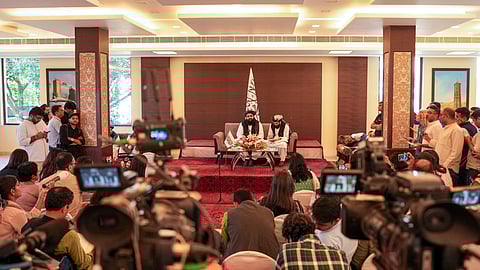 Women journalists attend Muttaqi's second media briefing after 'exclusion' row
