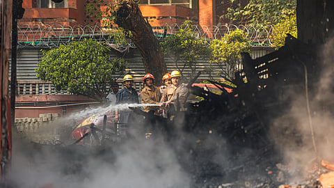 Fire breaks out at Brahmaputra Apartments allotted to MPs in Delhi