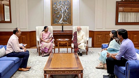 Delhi CM Rekha Gupta meets PM Modi, extends Diwali greetings
