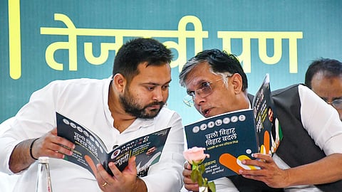 INDIA bloc releases manifesto for Bihar polls; promises govt jobs, free power, OPS restoration
