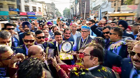 Omar gets grand welcome in Jammu as historic Darbar Move resumes after 4 years
