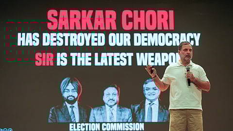 Haryana polls 'stolen', EC colluded with BJP: Rahul claims 25 lakh fake entries in state poll list