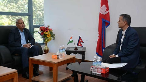 Indian envoy Srivastava meets Nepal’s Home Minister Aryal, discusses election security