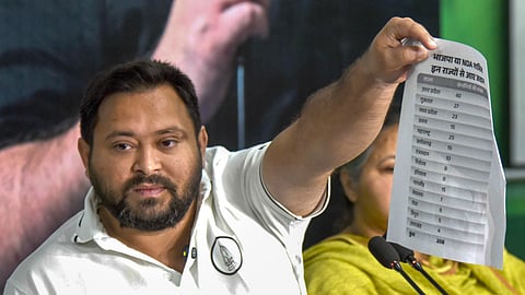 Tejashwi criticises EC for not disclosing gender-wise data of electors who voted in 1st phase