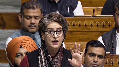 We didn't abuse anyone, 'lie' that I was egging on MPs in Speaker's chamber: Priyanka slams Rijiju
