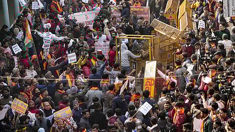 Chaos at Bangladesh High Commission as VHP, Bajrang Dal protesters clash with police