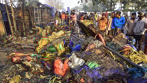 Major fire destroys 40 shops in Bhubaneswar's unit-I haat