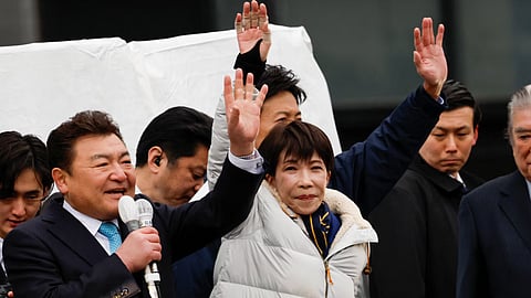 Japanese PM Takaichi's party secures sweeping majority in lower house, media reports say