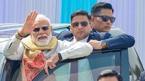 Modi makes historic landing at NE's first emergency landing facility