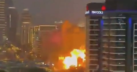 Video shows Iranian Shahed drone striking Dubai, huge explosion reported
