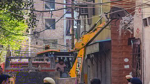 Part of house linked to Uttam Nagar killing accused razed, MCD says structure was built on drain
