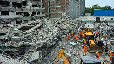 6 killed, 7 injured in building collapse near Saket metro station; culpable homicide FIR registered