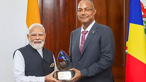 PM Modi conferred with honorary ‘Guardian of the Blue Horizon’ title by Seychelles
