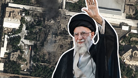 Iran shows first video of strike-hit Khamenei compound on the day of burial