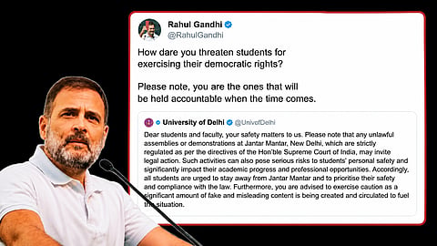 "How dare you?" | Rahul Gandhi slams universities for issuing 'no protest' advisory to students