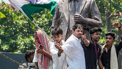 NEET protest turns violent in Bihar; Tej Pratap Yadav detained in Patna