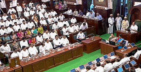Tamil Nadu Finance Minister N Marie Wilson presents the state government's maiden Budget in the Assembly | PTI