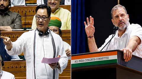 Kiren Rijiju met Rahul Gandhi to end the Parliament deadlock, but the Congress leader reportedly refused to back key government Bills | File image 