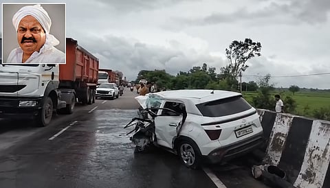 Atiq Ahmed's youngest son Aban and another occupant were killed after their SUV crashed into a road divider in Uttar Pradesh's Jhansi | X