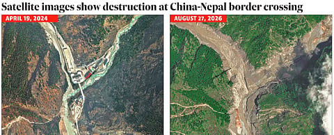 The before-and-after satellite images offer a stark view of the devastation caused by the flash floods and landslides | AFP