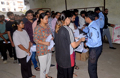 Some aspirants claimed their computers shut down six to seven times, while others alleged that they faced even more frequent interruptions