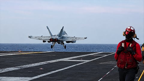 The strikes came after US President Donald Trump warned that Washington could take further military action following renewed tensions around the Strait of Hormuz